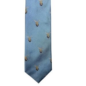 Blue Stag Patterned Tie